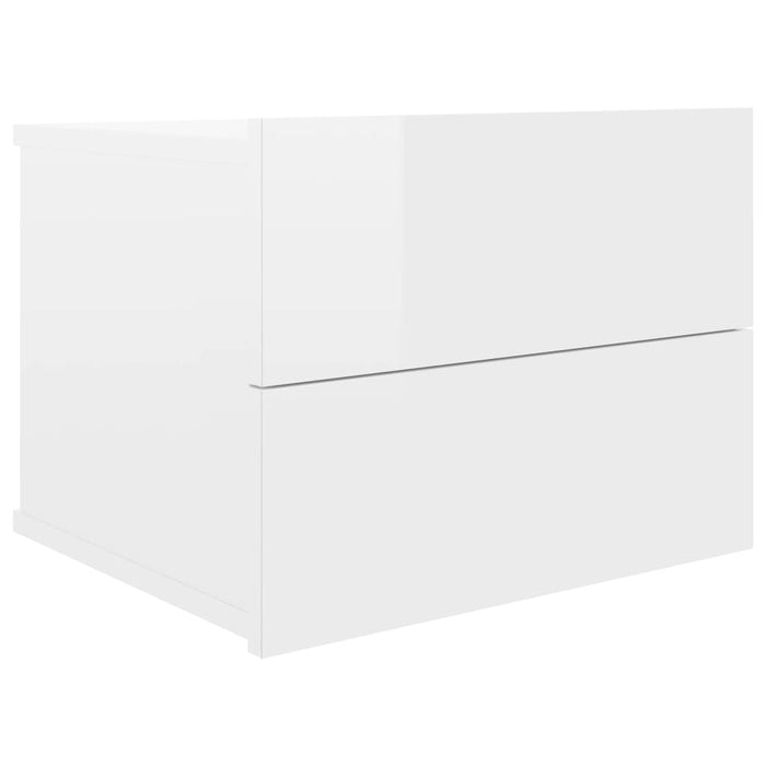 Bedside Cabinet High Gloss White 40x30x30 cm Engineered Wood