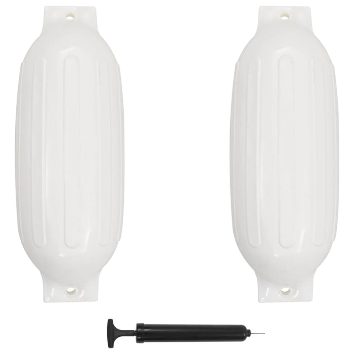 Boat Fenders 2 pcs White 69x21.5 cm PVC