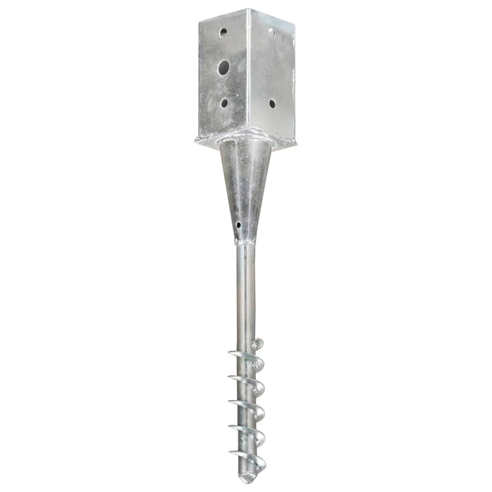 Ground Spikes 6 pcs Silver 8x8x57 cm Galvanised Steel