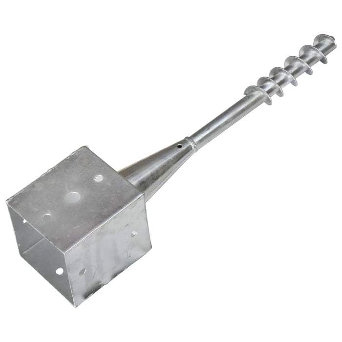 Ground Spikes 2 pcs Silver 12x12x56 cm Galvanised Steel