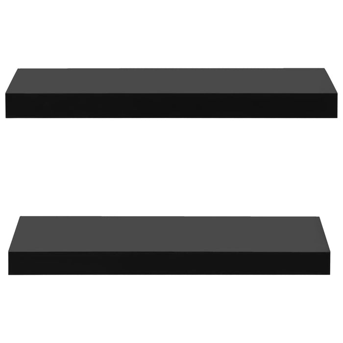 Floating Wall Shelves 2 pcs Black 40x20x3.8 cm