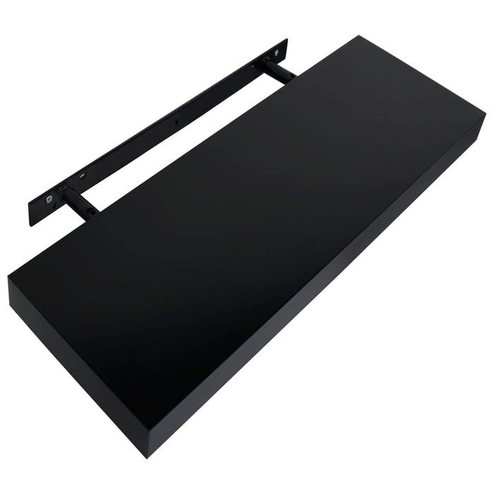 Floating Wall Shelves 2 pcs Black 40x20x3.8 cm