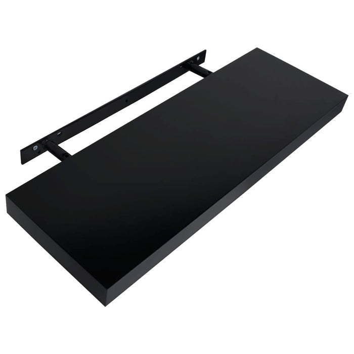 Floating Wall Shelves 2 pcs Black 60x20x3.8 cm