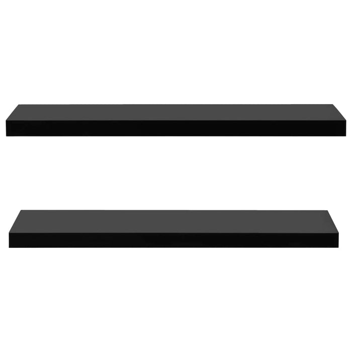 Floating Wall Shelves 2 pcs Black 120x20x3.8 cm