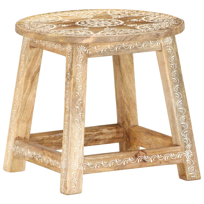 Hand-painted Stool 38x38x35 cm Solid Mango Wood