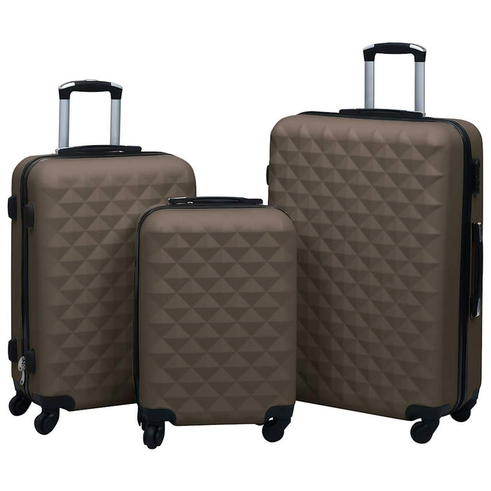 Hardcase Trolley Set 3 pcs Brown ABS