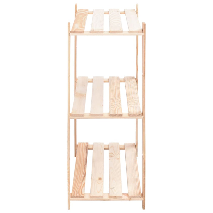 3-Tier Storage Racks 3 pcs 80x38x90 cm Solid Pinewood 150 kg