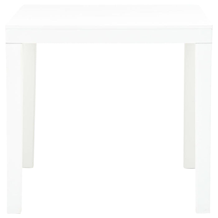 Garden Table White 78x78x72 cm Plastic