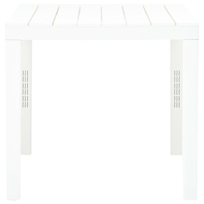 Garden Table White 78x78x72 cm Plastic