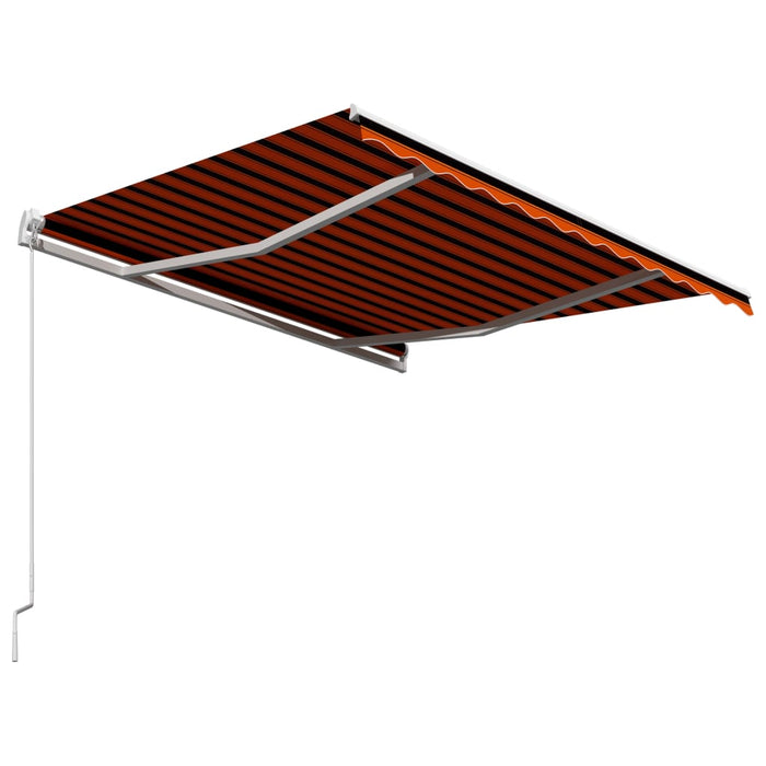 Copertina Retractabila Manuala 300x250 cm Portocaliu si Maro