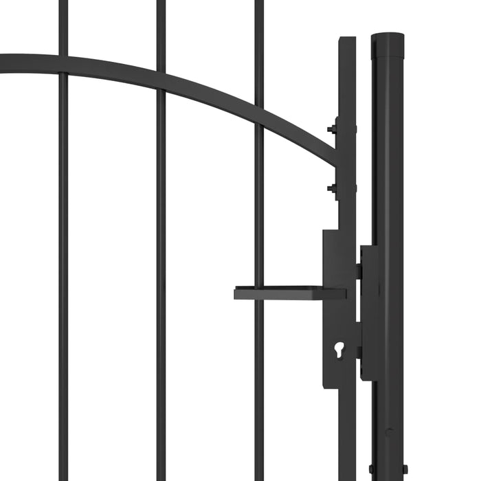 Garden Gate Steel 1x2.2 m Black