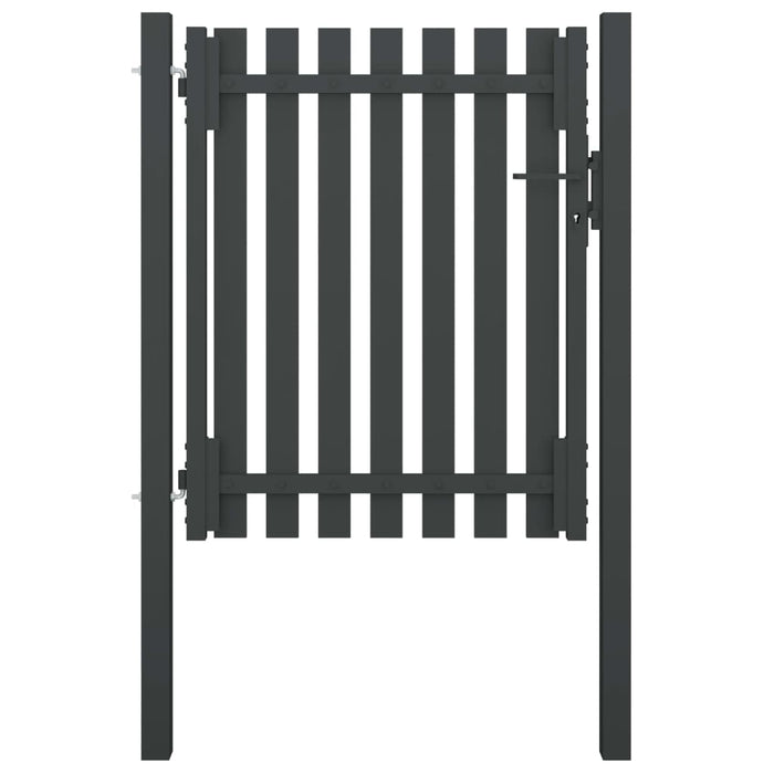 Garden Fence Gate Steel 1x1.5 m Anthracite