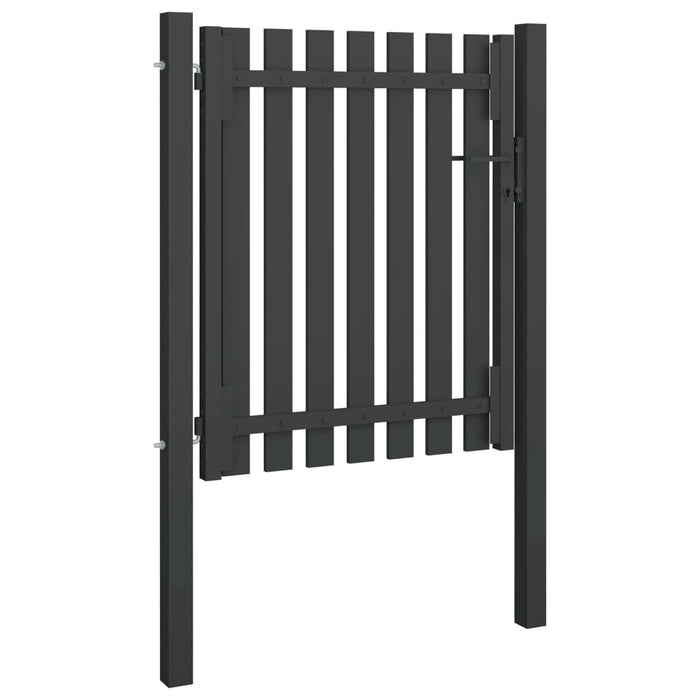 Garden Fence Gate Steel 1x1.5 m Anthracite