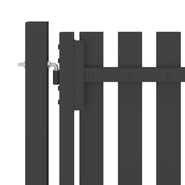 Garden Fence Gate Steel 1x2.5 m Anthracite