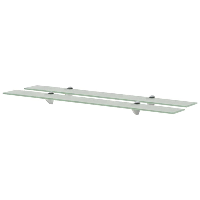 Floating Shelves 2 pcs Glass 90x10 cm 8 mm