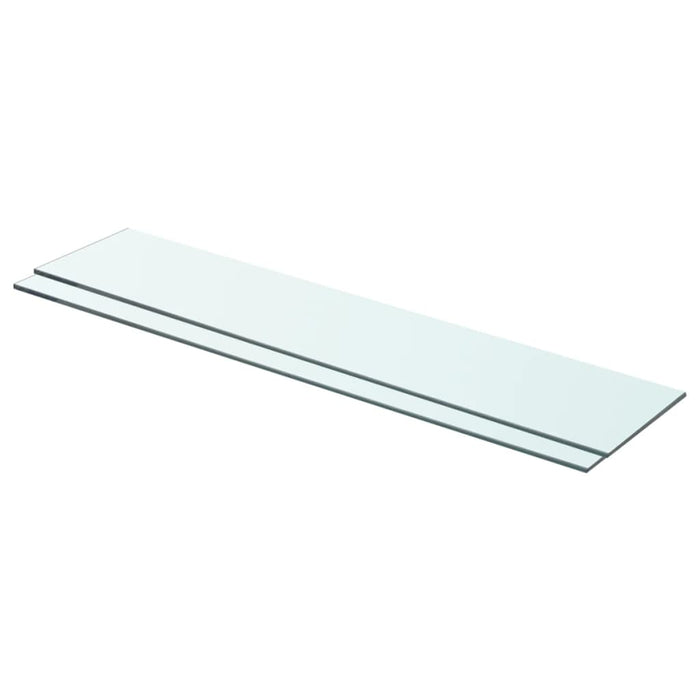 Shelves 2 pcs Panel Glass Clear 70x15 cm