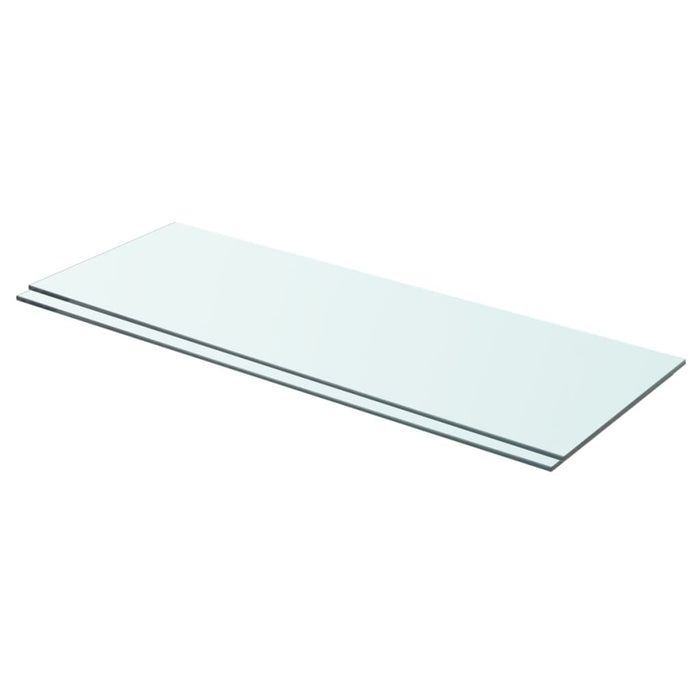 Shelves 2 pcs Panel Glass Clear 70x25 cm