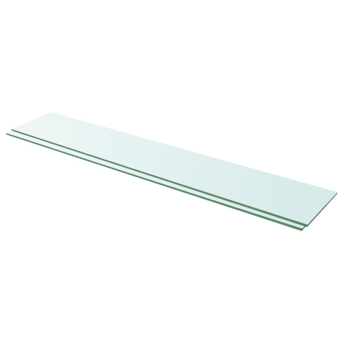 Shelves 2 pcs Panel Glass Clear 110x20 cm