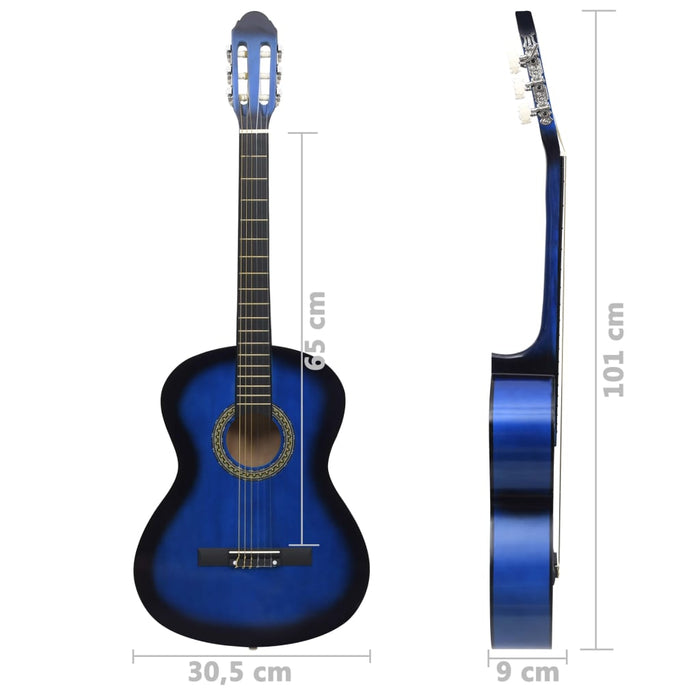 Chitară clasică pentru începători Blue 4/4 39" Basswood