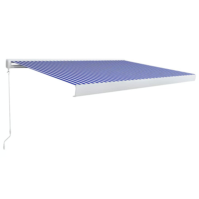 Manual Cassette Awning 350x250 cm Blue and White