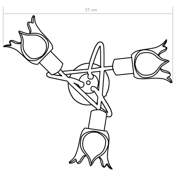 Потолочный светильник с прозрачными стеклянными плафонами для 3 лампочек E14 Tulip