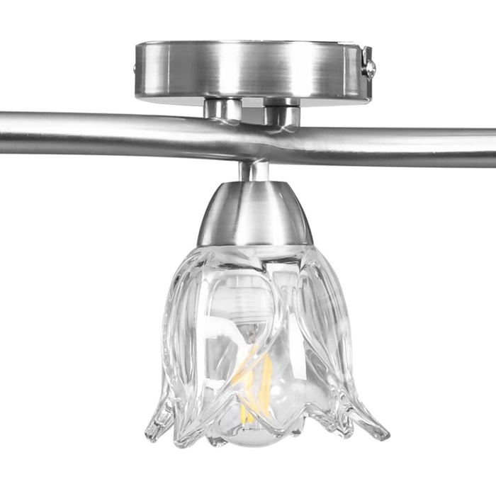 Ceiling Lamp with Transparent Glass Shades for 3 E14 Bulbs Tulip