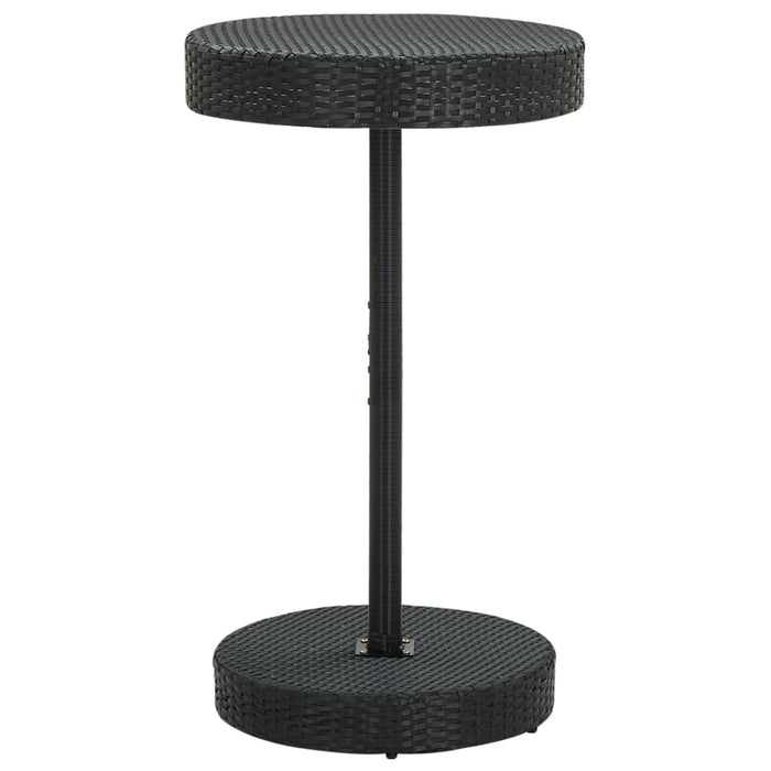 Garden Table Black 60.5x106 cm Poly Rattan