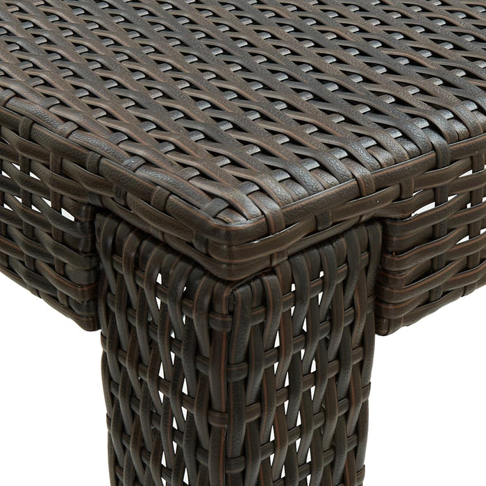 Garden Bar Table Brown 140.5x60.5x110.5 cm Poly Rattan