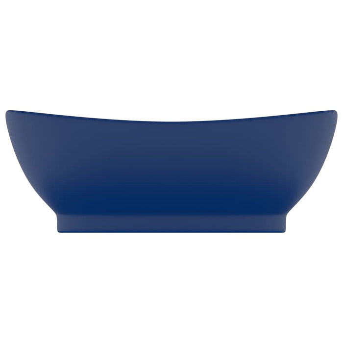 Роскошная раковина Overflow Oval Matt Dark Blue 58.5x39 см Керамика