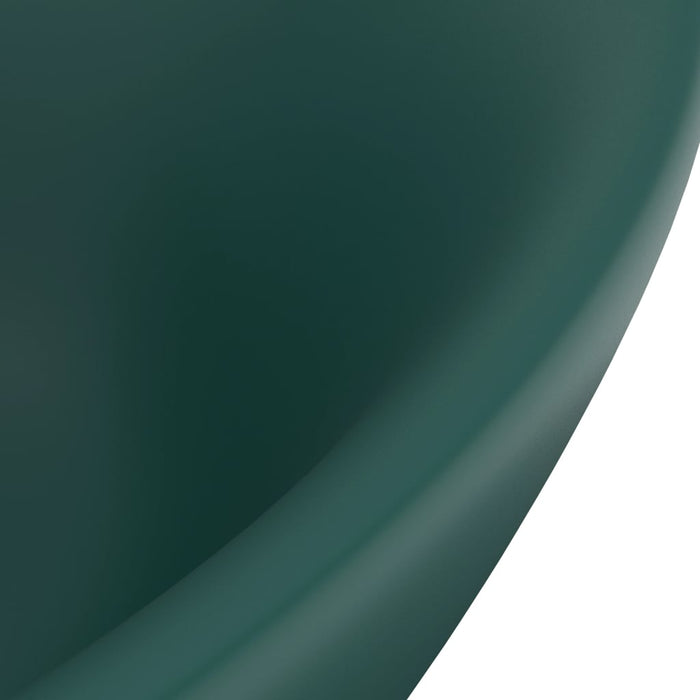 Роскошная раковина Overflow Oval Matt Dark Green 58.5x39 см Керамика