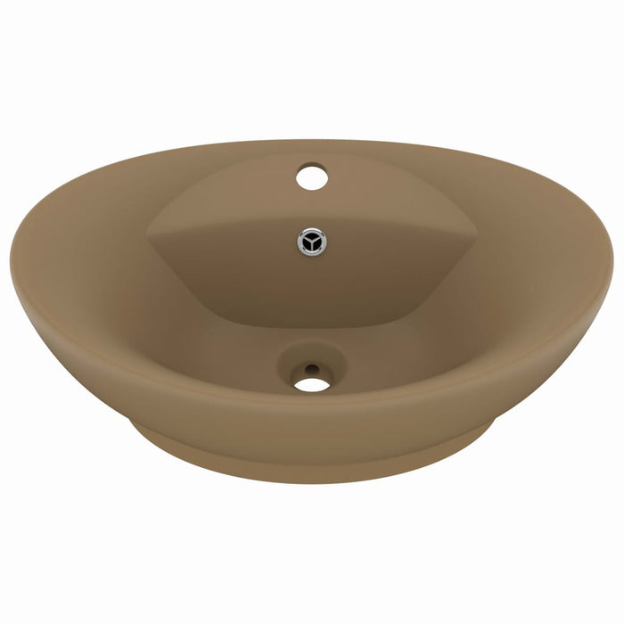 Роскошная раковина Overflow Oval Matt Cream 58.5x39 см Керамика