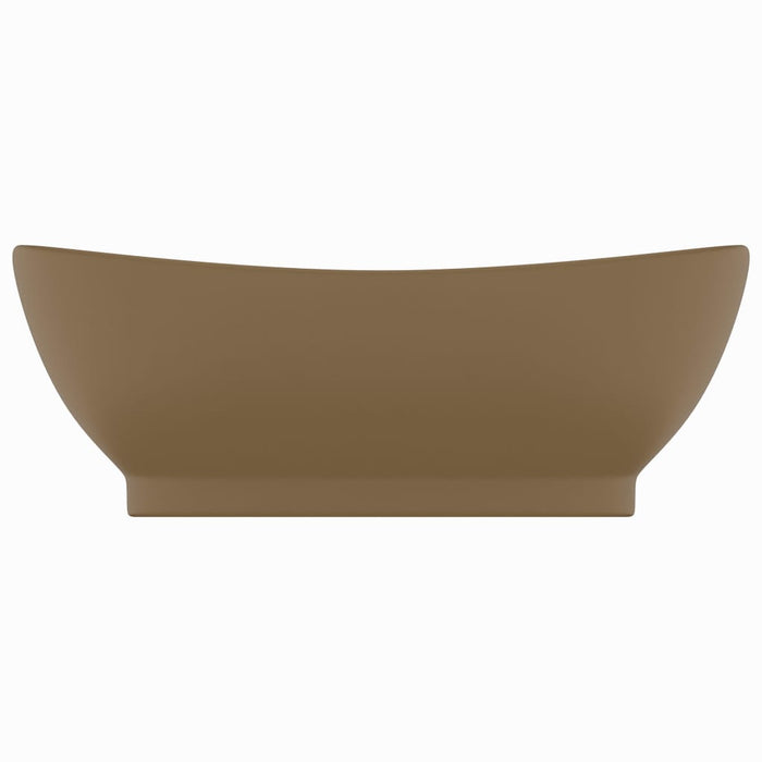 Роскошная раковина Overflow Oval Matt Cream 58.5x39 см Керамика