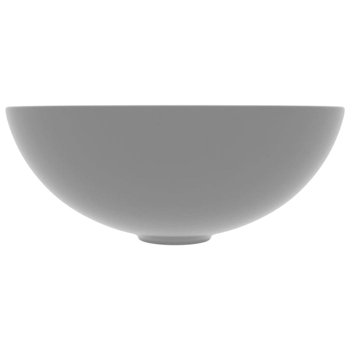 Bathroom Sink Ceramic Light Grey Round