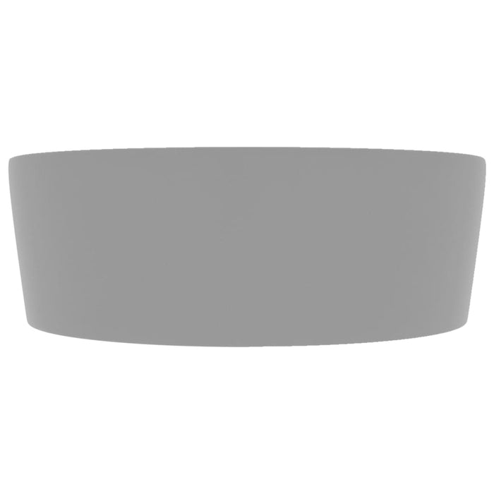 Luxury Wash Basin with Overflow Matt Light Grey 36x13 cm Ceramic