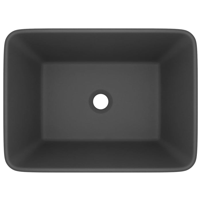 Luxury Wash Basin Matt Dark Grey 41x30x12 cm Ceramic