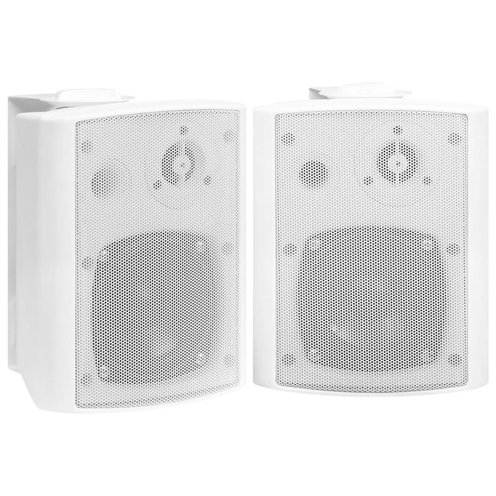 Boxe stereo montate pe perete 2 buc Alb Interior Exterior 80 W