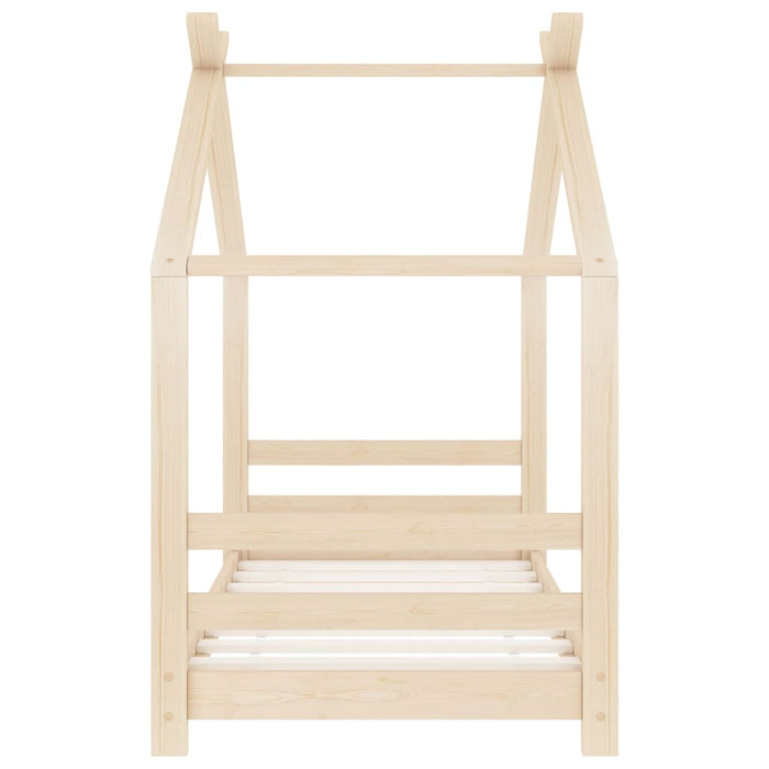 Kids Bed Frame Solid Pine Wood 70x140 cm