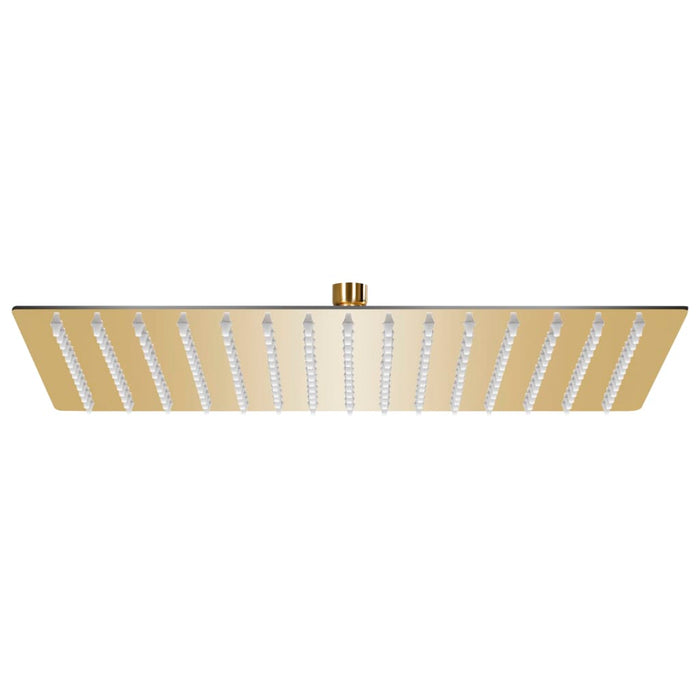 Rain Shower Head Stainless Steel 40x30 cm Rectangular Gold