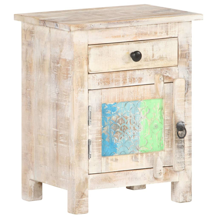 Bedside Cabinet 40x30x50 cm Rough Acacia Wood