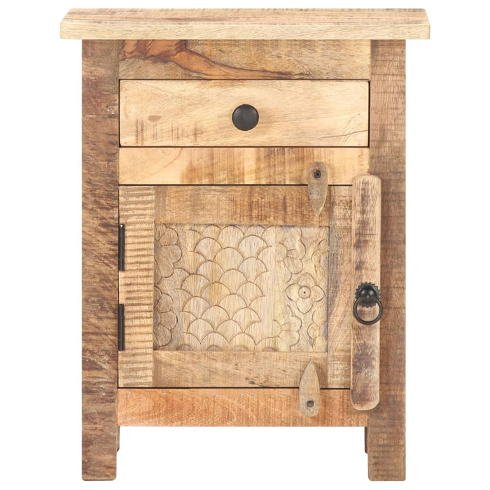 Bedside Cabinet 40x30x50 cm Rough Mango Wood