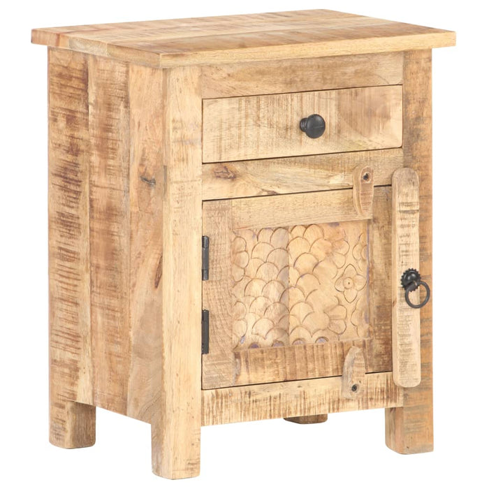 Bedside Cabinet 40x30x50 cm Rough Mango Wood