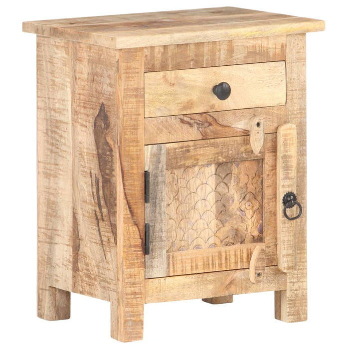 Bedside Cabinet 40x30x50 cm Rough Mango Wood