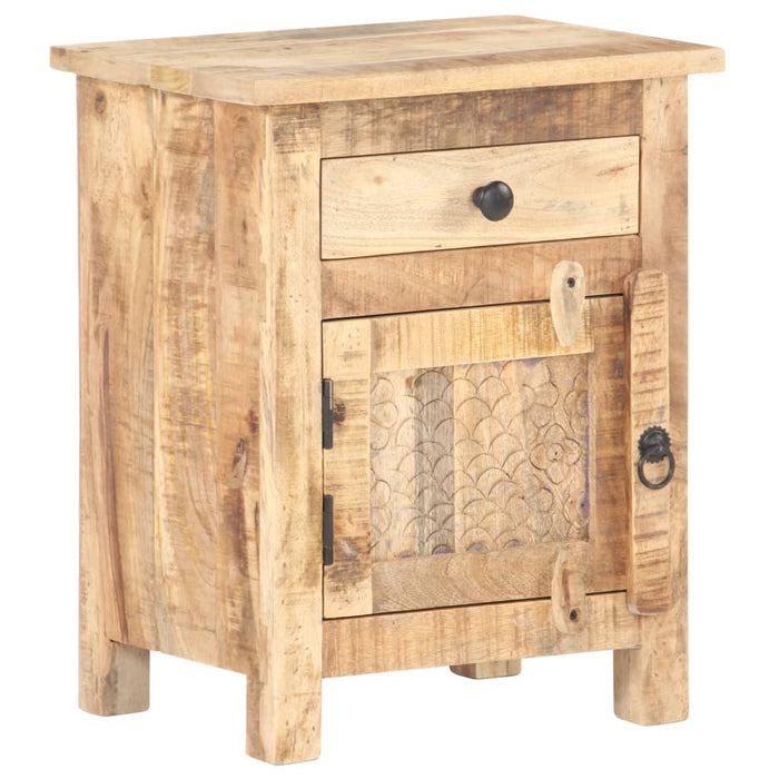 Bedside Cabinet 40x30x50 cm Rough Mango Wood