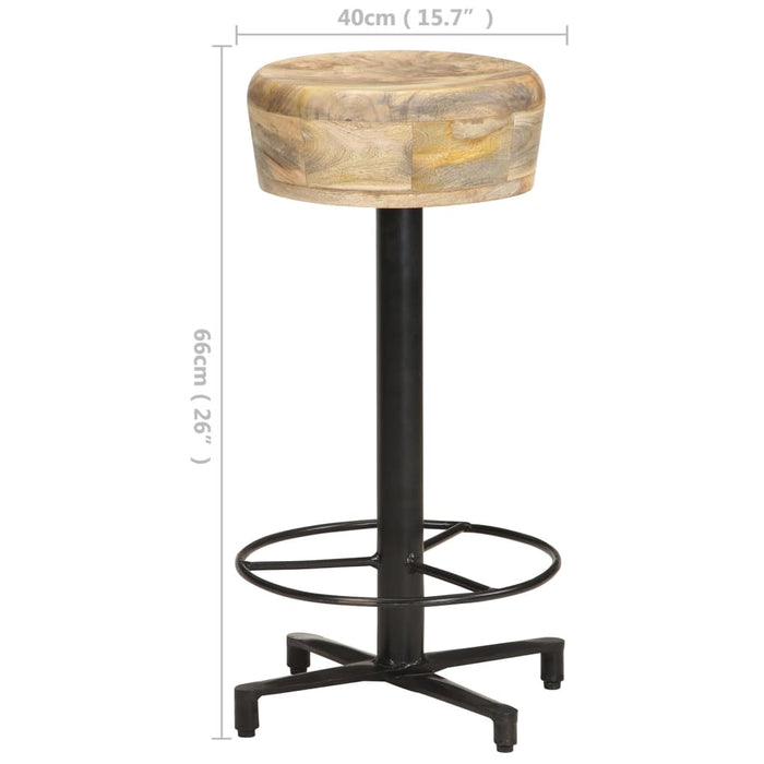 Bar Stools 2 pcs 66 cm Solid Mango Wood