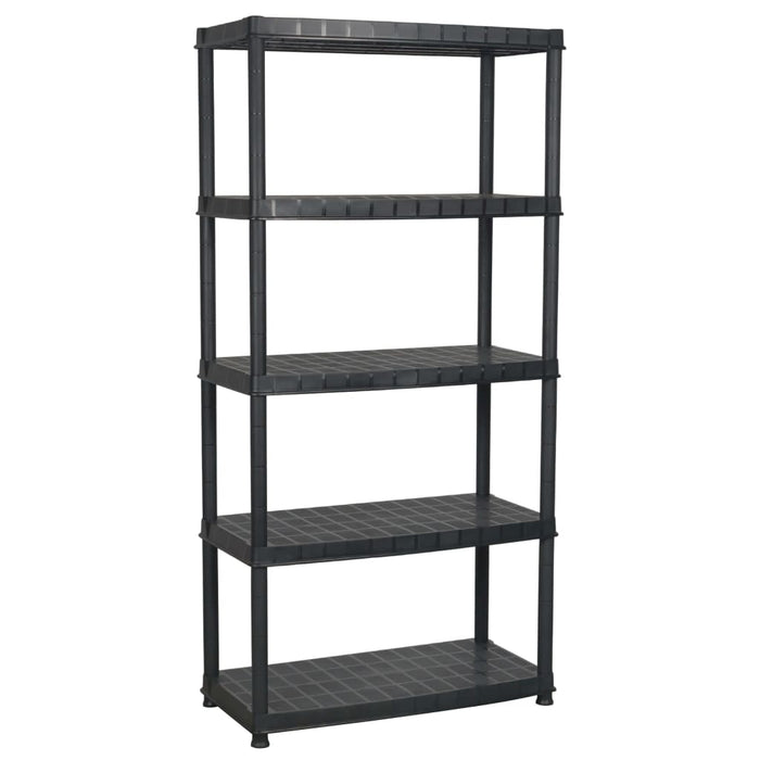 Storage Shelf 5-Tier Black 85x40x185 cm Plastic