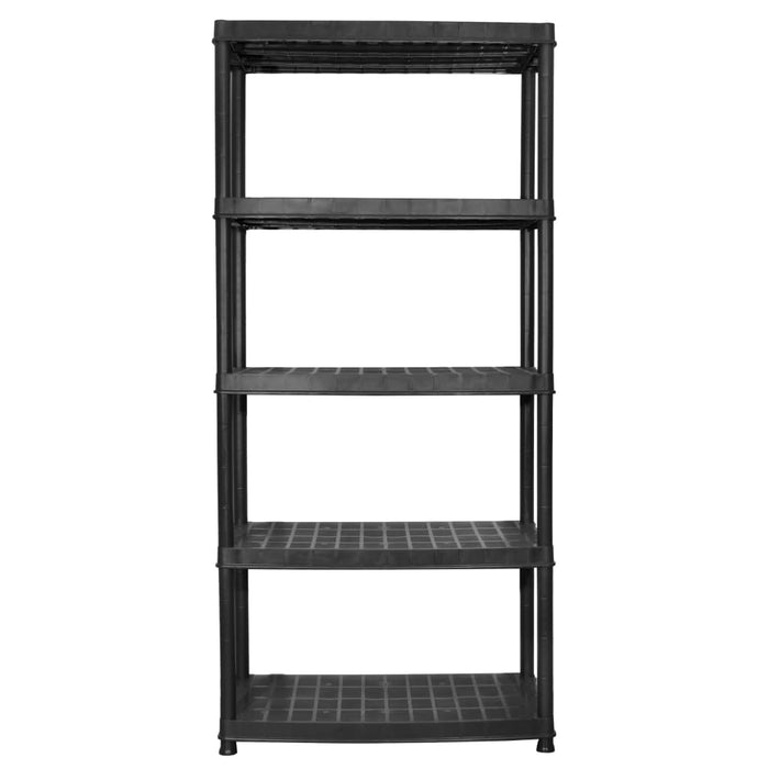 Storage Shelf 5-Tier Black 91.5x45.7x185 cm Plastic