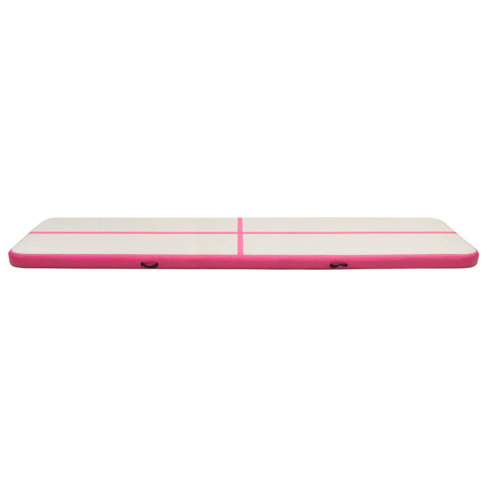 Inflatable Gymnastics Mat with Pump 600x100x20 cm PVC Pink