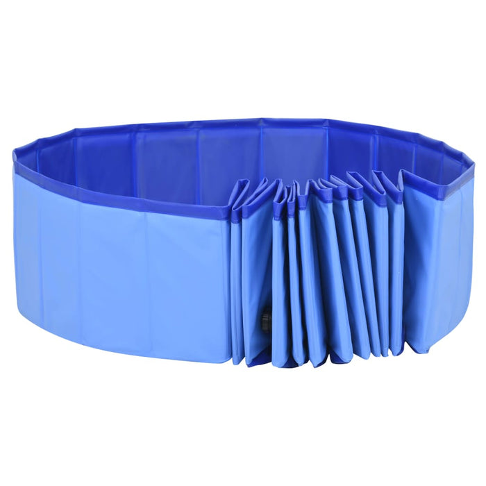 Foldable Dog Swimming Pool Blue 200x30 cm PVC