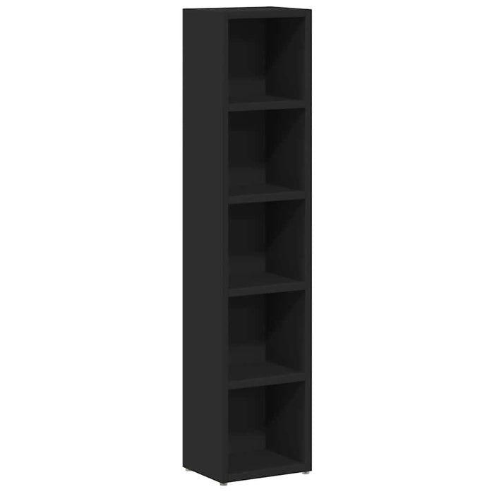 CD Cabinets 2 pcs Black 21x16x93.5 cm Engineered Wood