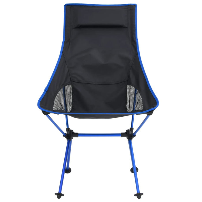 Foldable Camping Chair PVC and Aluminium Black